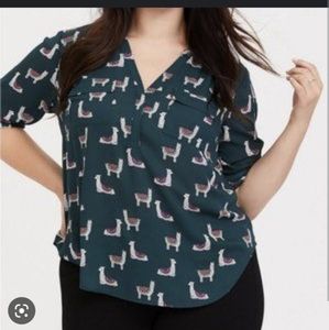 Like New Torrid Harper Georgette Alpaca Print 0